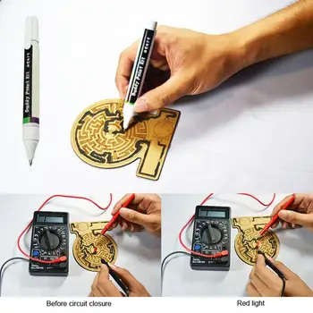Ручка с проводящими чернилами Быстро сохнет Электронная схема DIY Draw Instantly Волшебный Инструмент