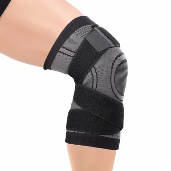 Эластичный баскетбольный Спортивный компрессионный бандаж на колено для фитнеса, протектор для подушечек, Поддерживающие подтяжки, рукав из нейлона Sport 2023