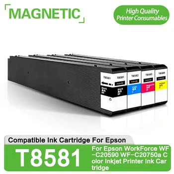 Чернильный Картридж T8581 T8582 T8583 T8584, Совместимый С Картриджем Для Цветного струйного принтера Epson WorkForce WF-C20590 WF-C20750a WF-C20750a