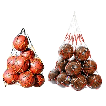 Сетчатая Спортивная Сумка Для Мяча Большой Емкости Портативная Сетчатая Сумка Для Хранения Футбольного Баскетбола