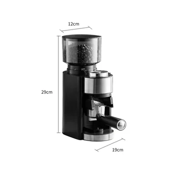 Электрическая кофемолка с регулируемым уровнем заусенцев, 18-уровневая кофемолка для измельчения кофейных зерен, высокоскоростная кофемашина для эспрессо, штепсельная вилка ЕС