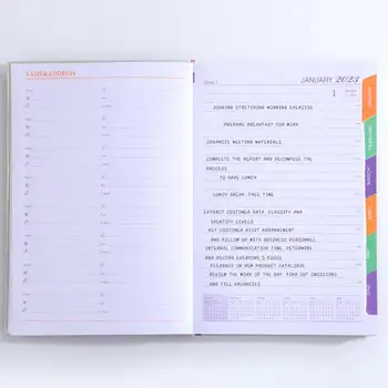 Легкий полезный органайзер 2023, дневник, блокнот формата А5, канцелярский журнал, календарь, многоцелевой для студентов