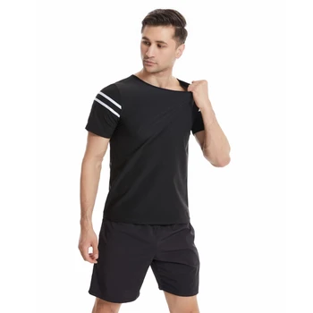 Мужская спортивная рубашка Body Shaper, костюм для сауны для мужчин, женские футболки в полоску для похудения, для занятий фитнесом, для коррекции фигуры