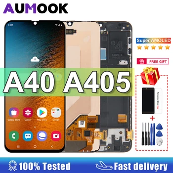 Super AMOLED Дисплей Для Samsung Galaxy A40 A405F ЖК-дисплей С Сенсорным Экраном, Дигитайзер, Замена Samsung A40 A405FN