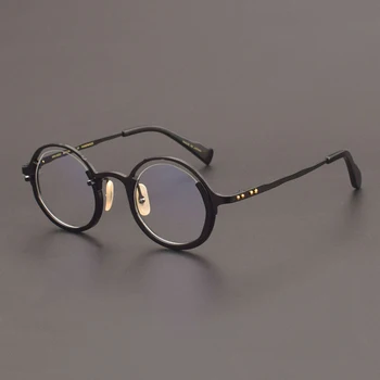 2023 Новая модная оправа для очков мужские дизайнерские классические титановые оптические очки для чтения при близорукости женские круглые персонализированные очки
