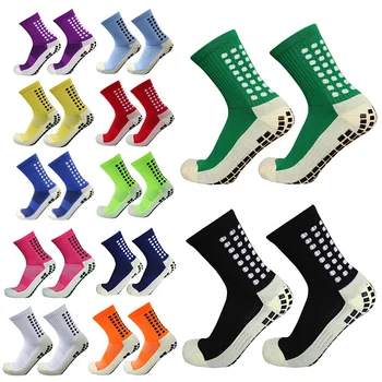 Женские носки Спортивные 12 пар и новые футбольные носки Мужские Носки с нескользящей силиконовой подошвой Футбольные Бейсбольные носки Носки для регби