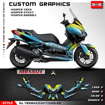 Полный комплект мотоциклетных наклеек с графикой Кунг-Фу для Yamaha XMAX 250 300 2017 2018 2019 2020 2021 2022