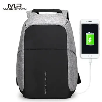Многофункциональная зарядка через USB Мужские 15-дюймовые рюкзаки для ноутбуков для подростков Модный мужской рюкзак Mochila для путешествий anti thief
