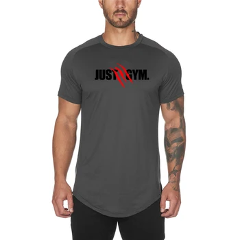 Мужские спортивные футболки для бега нового дизайна с коротким рукавом, дышащие, быстросохнущие, компрессионные, для спортзала