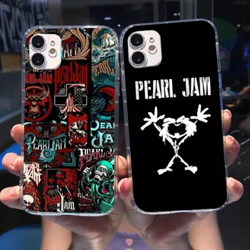 Смарт-чехол для мобильного телефона Pearl Jam Smart для iPhone 15 14 13 12 11 XS X 8 7 6 Plus Mini Pro Max SE 2022 с прозрачным чехлом для телефона Funda