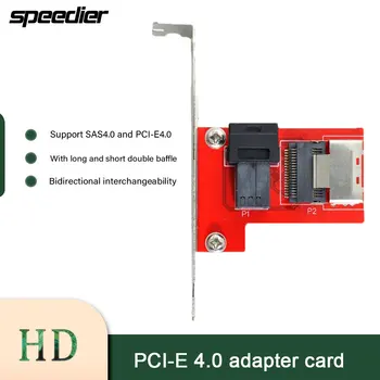 Встроенная карта взаимного преобразования Mini SAS HD SFF-8643 в SFF-8087 PCI-E4.0 Адаптер Mini SAS HD 4i 6 Гбит/с с 4 полосами