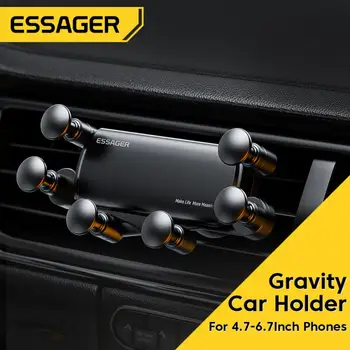 Essager Универсальный автомобильный держатель для телефона с 6 точками складывания, гравитационный автомобильный держатель для телефона в автомобиле, крепление на вентиляционное отверстие, держатель для смартфона