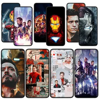 Чехол для Телефона Avengers Marvel Spider Iron Man для Xiaomi Redmi Note 11 10 9 8 Pro 9S 10S 11S 9A 9C NFC 9T 10A 10C 8A Мягкий Чехол