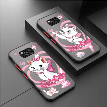Disney Marie Cat Розовый Чехол Для Телефона Xiaomi Poco M5s X5 Pro C40 M3 X4 Pro F3 X3 NFC M5 X3 Pro X4 GT Силиконовый Роскошный Чехол
