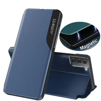 Роскошный Магнитный Флип-Чехол Smart View Для Xiaomi Poco M3 X3 С NFC Pocom3 Pocox3 Mi PocoPhone X M 3 С Подставкой, Кожаный Чехол Для Телефона Coque