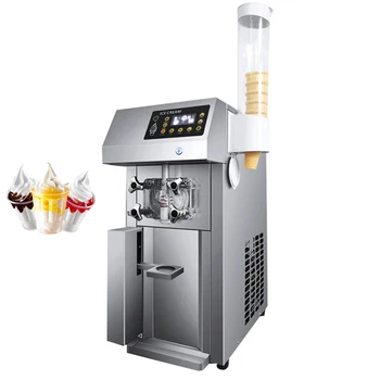 Трехцветный автомат для производства мороженого Коммерческая машина для мягкой подачи Мороженого Автоматическое оборудование для замораживания сладких рожков Торговый автомат