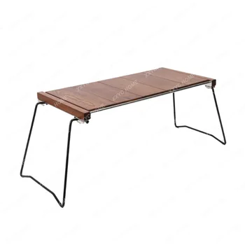 Складной стол для кемпинга на открытом воздухе черного орехового цвета, обеденный стол для кемпинга, барбекю