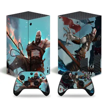 Наклейка на кожу в стиле God Of War для консоли Xbox Series X и 2 контроллеров Виниловая наклейка на кожу Xbox Series X