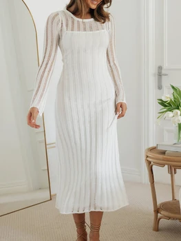 Женское повседневное платье-туника свободного кроя с кружевной отделкой, короткий рукав, V-образный вырез, однотонное летнее пляжное платье