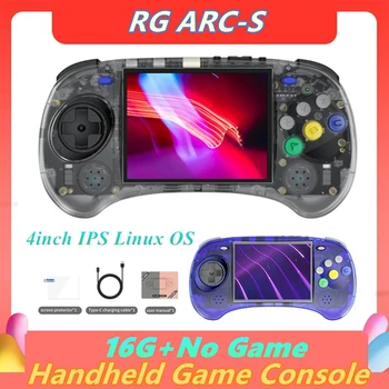 Портативная игровая консоль RG ARC-S с 4-дюймовым IPS-дисплеем, ОС Linux, Шестикнопочный дизайн, Ретро-видеоплееры, поддержка проводной ручки