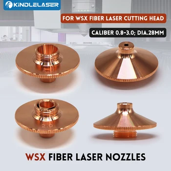 Лазерные Насадки KINDLELASER WSX Однослойные/Двухслойные Диаметром 28 мм H15 Калибра 0,8-3,0 мм для Волоконно-Лазерной Режущей Головки WSX