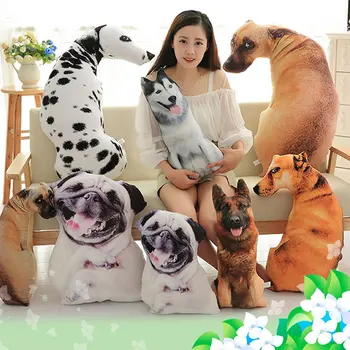 Персонализированное фото 3D Подушка для домашних животных Игрушки Куклы Подушка для животных Изготовленная на Заказ Подушка с изображением собаки Рождественские подарки Памятный подарок Можно стирать
