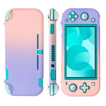 для Nintendo Switch Lite Защитный чехол, красочная симпатичная жесткая задняя крышка, аксессуары для игровых консолей фиолетово-розового цвета