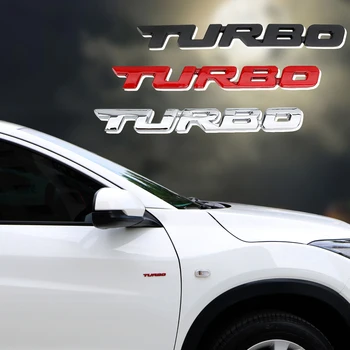3D металлические автомобильные наклейки с эмблемой TURBO, Аксессуары для украшения дверей кузова для Peugeot BMW AUDI Skoda Mitsubishi Mazda Kia Jeep Hyundai