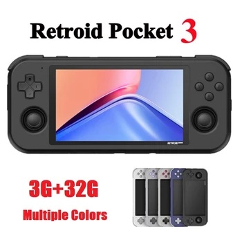 Ретро Игровая консоль Retroidpocket 3 3G + 32G 4,7-дюймовый сенсорный IPS-экран с ОС Android 11 Портативная игровая приставка A