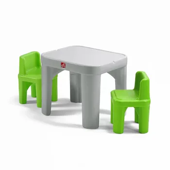 Шаг 2, набор пластиковых столов и стульев для детей моего размера, серый учебный стол для студентов, набор детских стульев