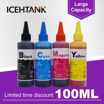 Набор для Заправки чернил ICEHTANK Dye Для HP 650 XL для HP Deskjet 1015 1515 2515 2545 2645 3515 3545 4515 4645 Чернил для принтера 100 мл Бутылка