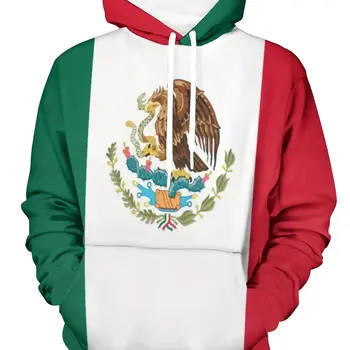 Толстовки с мексиканским принтом Для детей и взрослых Для повседневного отдыха, спортивная одежда с микроэластичным капюшоном, верхняя одежда