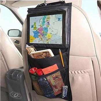Органайзер для заднего сиденья автомобиля с держателем планшета с сенсорным экраном, Автоматическая защита кармана для хранения в путешествиях