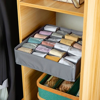 Органайзер для хранения нижнего белья, разделенных брюк, носков, ящиков для хранения бюстгальтеров, ящика-органайзера в общем шкафу, который можно стирать