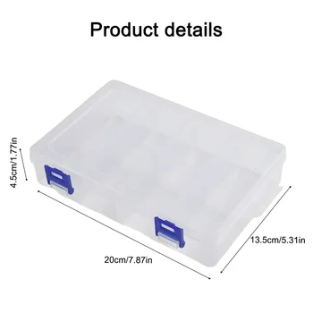 Коробка Дисплей для сережек Отделение для хранения ювелирных изделий С винтами Прозрачный футляр для инструментов 8 Органайзеров Пластиковые сетки Контейнер Регулируемый