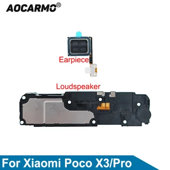 Aocarmo Верхний наушник, ушной динамик для Xiaomi POCO X3 X3Pro, Нижний громкоговоритель, зуммер звонка, запасные части