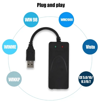 USB 56K Внешний модем для передачи голосовых факсимильных данных с коммутируемым доступом Подходит для Win7 Win8 Win10 XP Dropship