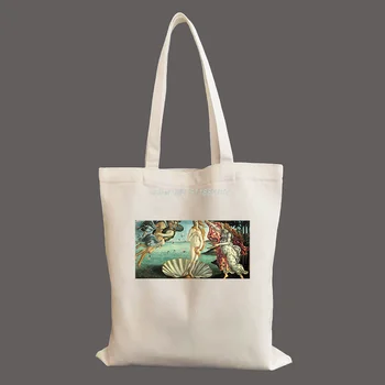 Рождение Венеры Греческая графическая сумка Kawaii в стиле Харадзюку, Женская сумка для покупок, Холщовая сумка для покупок, сумка-Тоут, Женская сумка на плечо