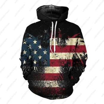 3D Принт Американский флаг, Национальная эмблема, Статуя Свободы, мужская уличная мода, повседневный пуловер, Мужские Женские толстовки, мужское флисовое пальто