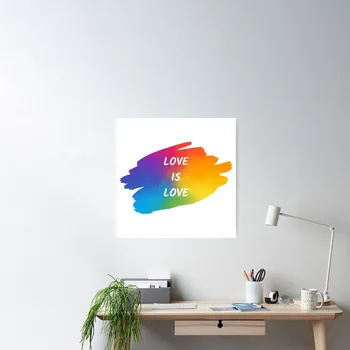 Месяц Радужной гордости ЛГБТК -плакат Love is Home Art Mural Decoration Картина без рамки