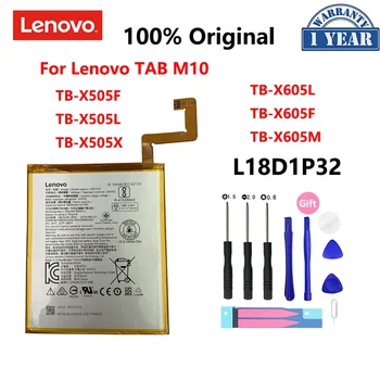 100% Оригинальный Новый Аккумулятор L18D1P32 4850 мАч для Lenovo Tab M10 TB-X605L TB-X605F TB-X605M TB-X505X X505L X505F Batterij Bateria