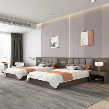 Стандартный номер, апартаменты, кровать, фирменный костюм, современный дизайн каркаса кровати для спальни, индивидуальная мебель для кроватей Letto Matrimoniale Hotel