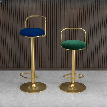 Барные стулья, скандинавские вращающиеся стулья с подъемной спинкой, современные и минималистичные барные стулья, стулья для стойки регистрации