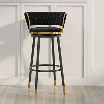 Эргономичные скандинавские барные стулья Металлическая стойка Современные Роскошные барные стулья Дизайнерские Расслабляющие Табуреты Altos Cocina Мебель для дома
