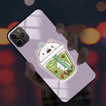 Белый медведь, чай с молоком, светодиодный чехол для телефона, источник света, светящийся дизайн для Huawei Nova 9 8 7 SE Pro Honor 50 Pro P50 40 30