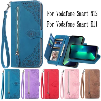 Чехлы для мобильных телефонов Sunjolly Чехлы для Vodafone Smart N12 E11 Case Cover coque Флип-кошелек для Vodafone Smart N12 Case