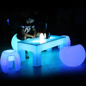 Современный минималистичный Гостиничный бар Люминесцентный Стол на открытом воздухе KTV LED Люминесцентная Индивидуальность Чайный Столик Барная Мебель