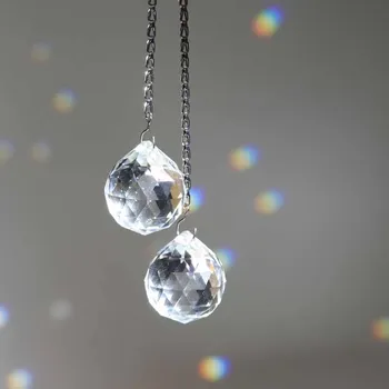 20шт Прозрачные кристаллы с каплями слез, Стеклянный шар, Сверкающая Призма, Ловец Солнца, Люстра 